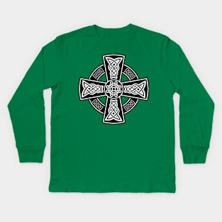 Celtic High Cross Decorative Knotwork 1 Kids Long Sleeve T-Shirt